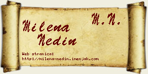 Milena Nedin vizit kartica